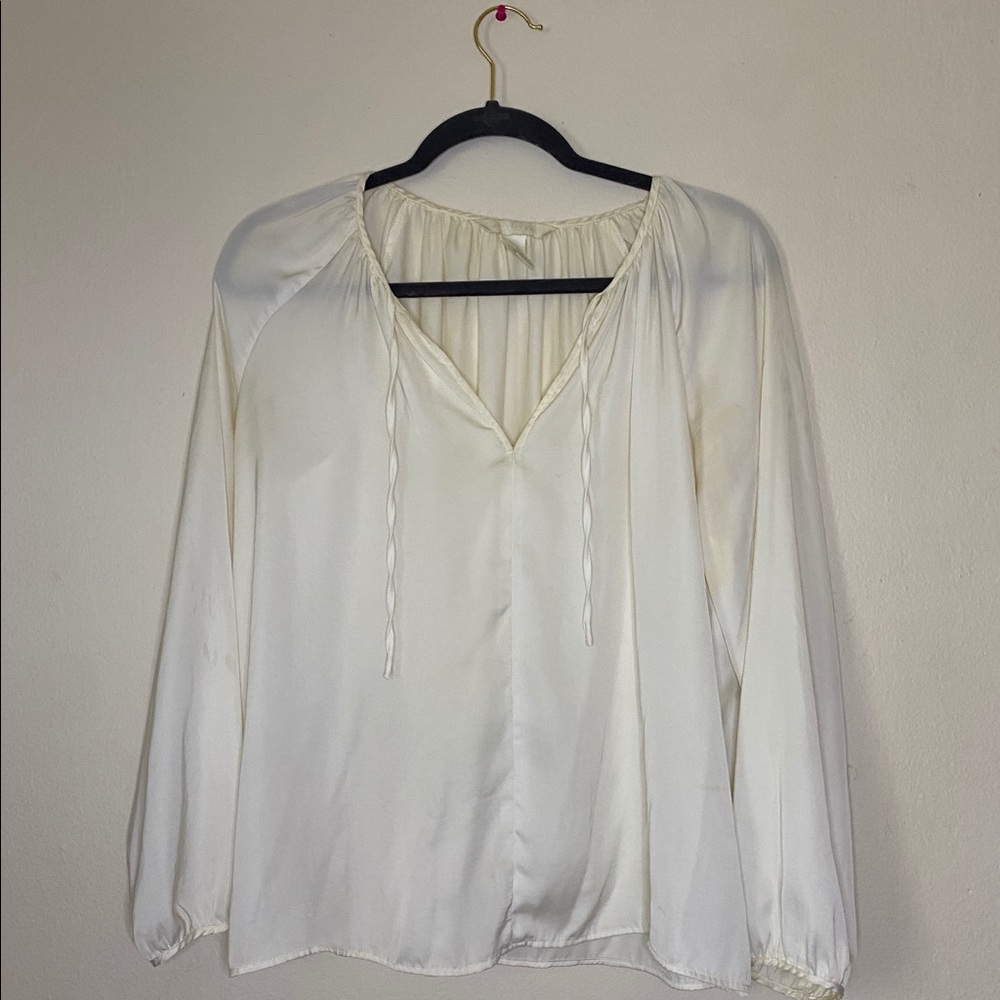 Silky White Blouse